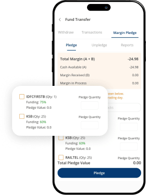 Choose stocks to be Pledged for Margin