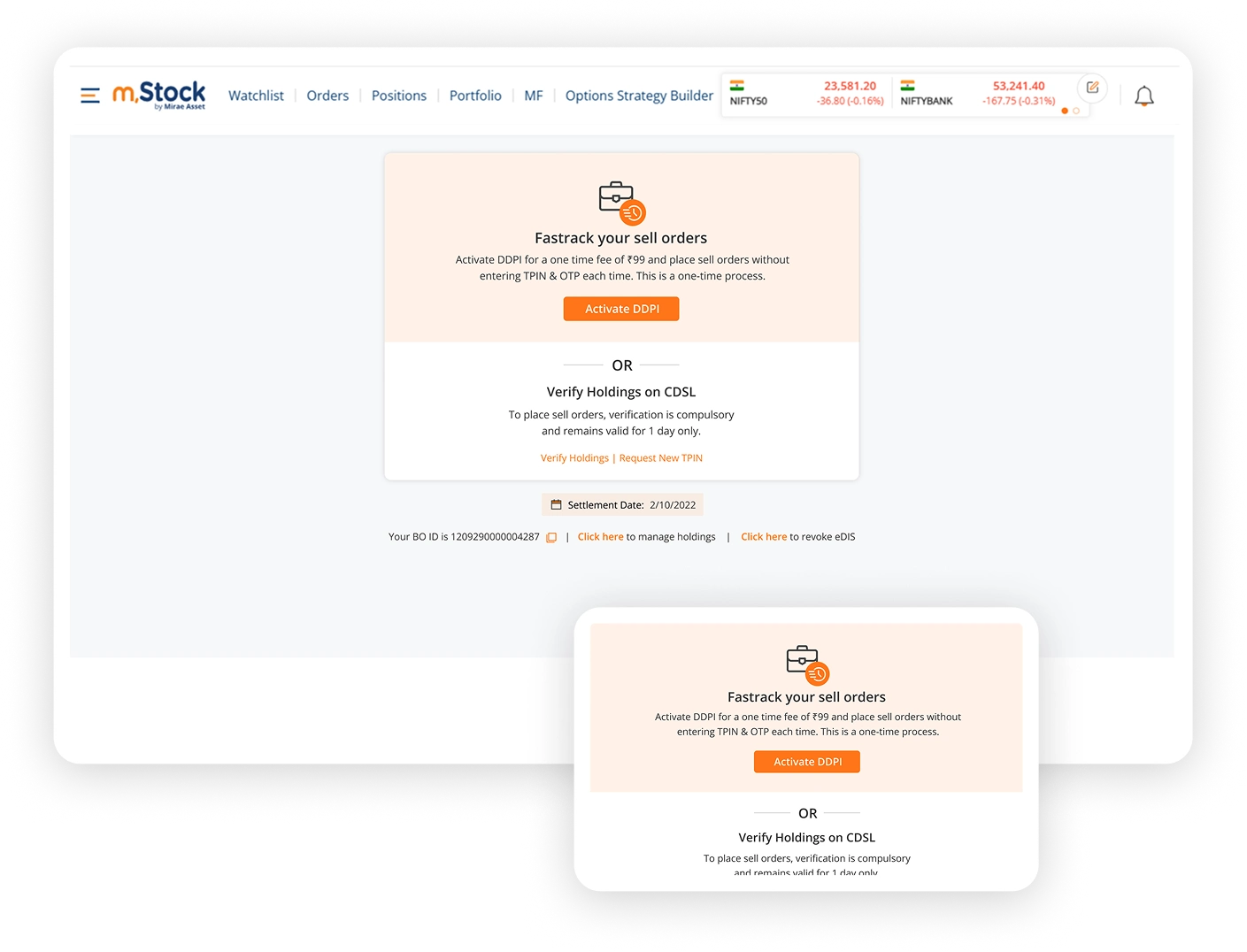 Fast-track your sell orders